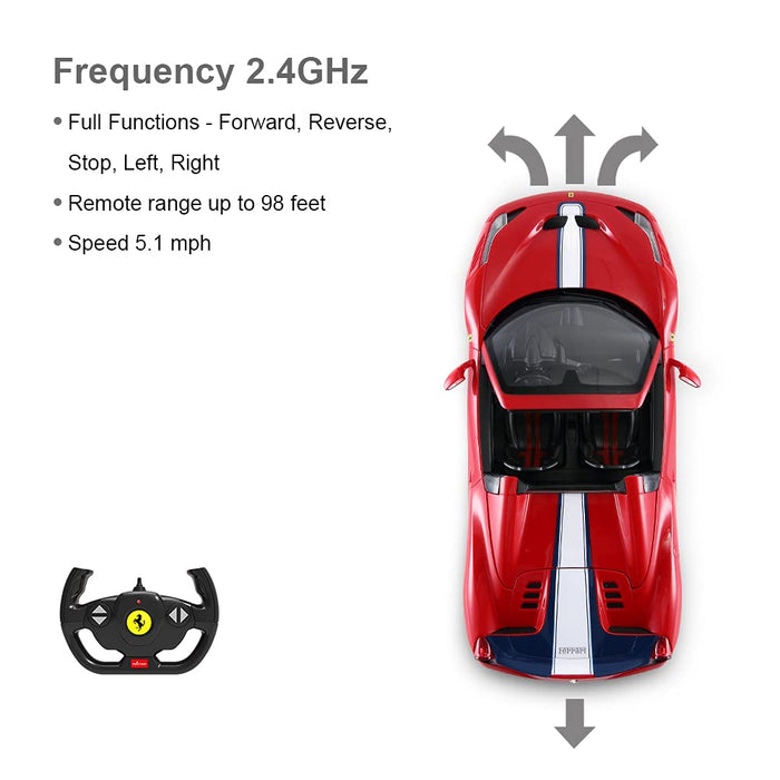 RASTAR FERRARI 458 SPECIALE A 73400 RC CAR 1/14 SCALE (RED)