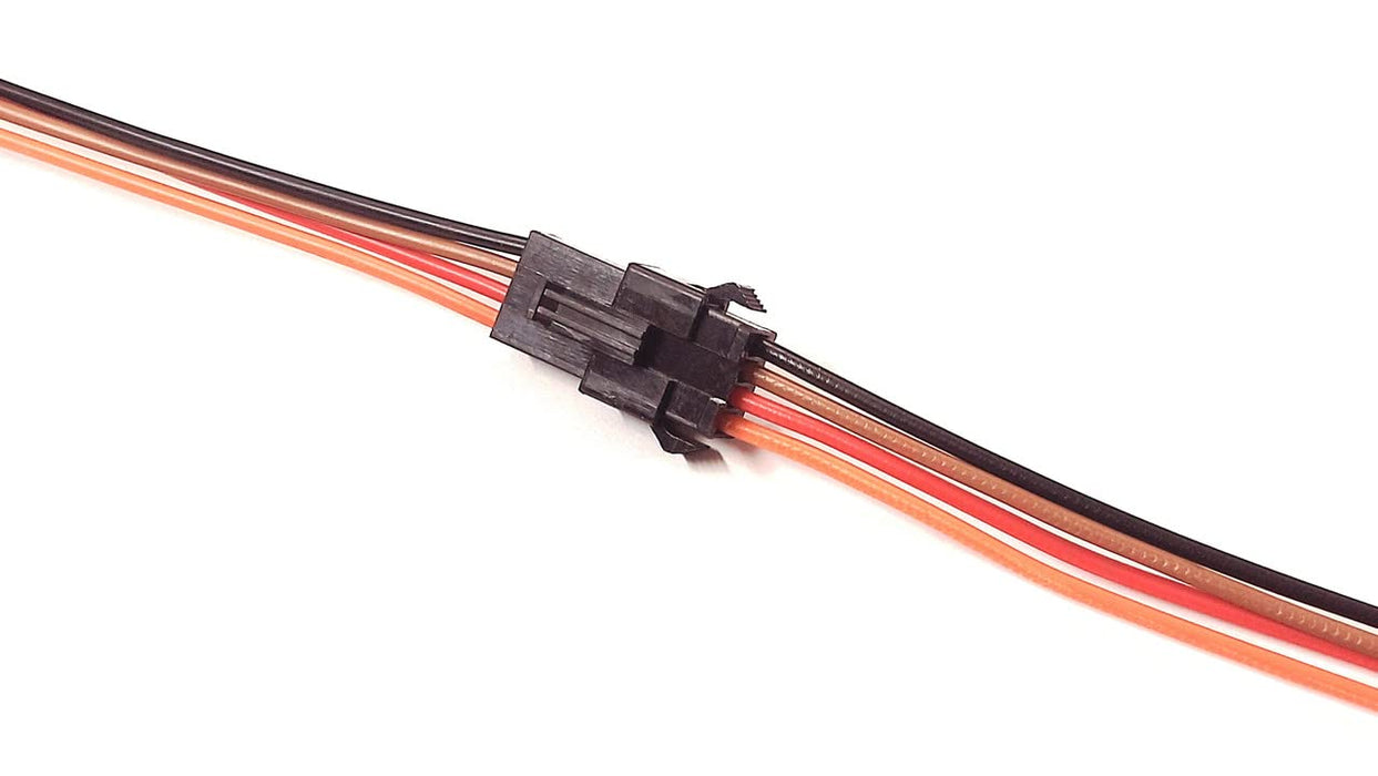 BLACK JST 4 PIN CONNECTOR MALE/FEMALE SET
