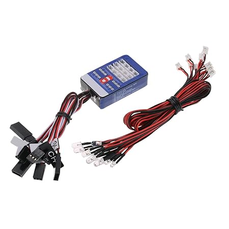 LED LIGHTS 12 NOS WITH BRAKE SIMULATION FLASHING LIGHTS FOR RC CAR 1/10