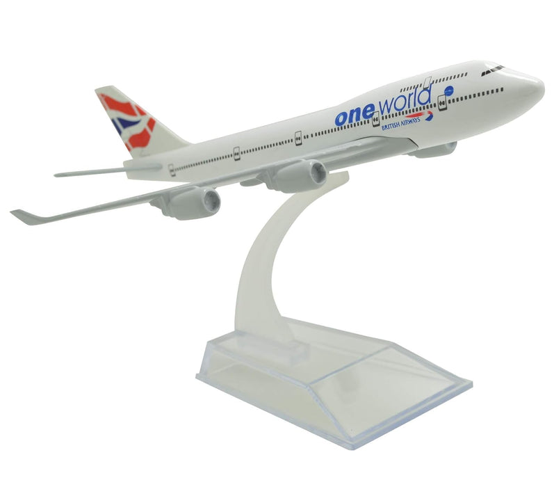 AIRPLANE DIECAST METAL ONE WORLD BRITISH AIRWAYS B747 16CM MODEL