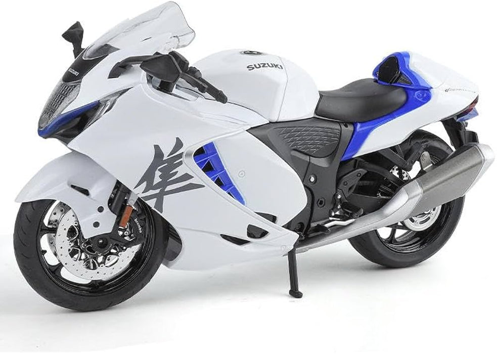 SUZUKI M6-3B 1/6 ALLOY MOTORCYCLE MODEL DIECAST BLUE & WHITE METAL VEHICLE