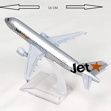 AIRPLANE DIECAST METAL JET STAR AIRBUS A320 16CM