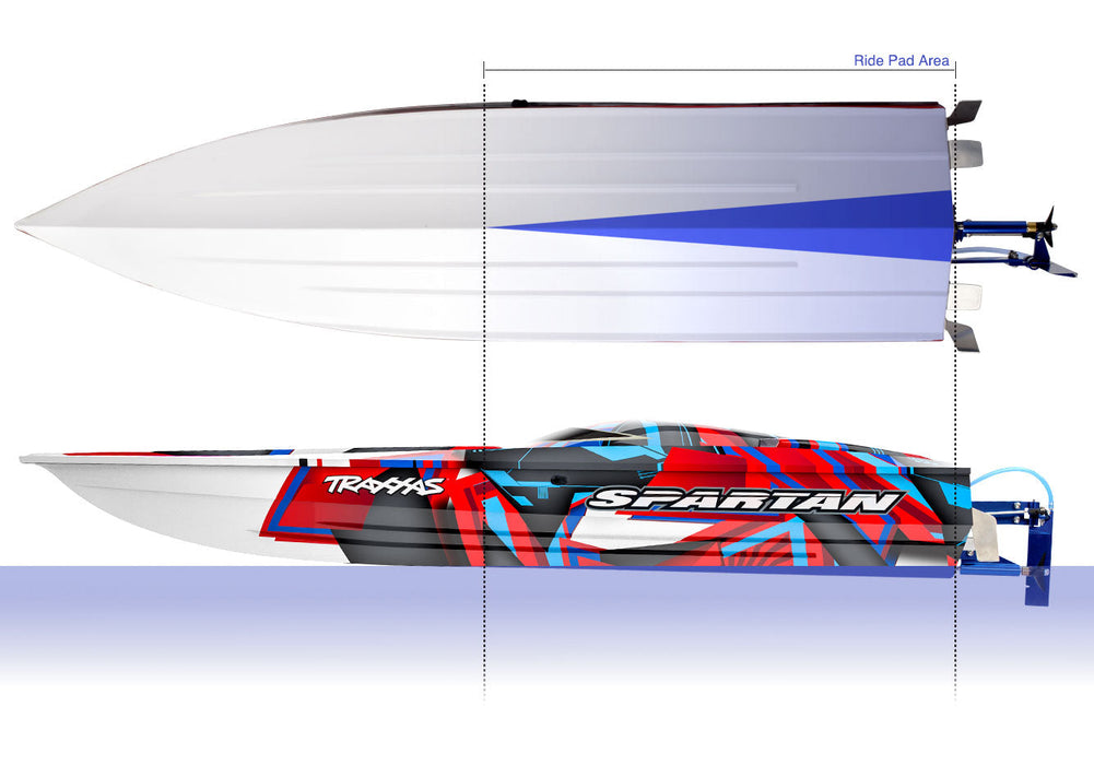 Traxxas Spartan Race Boat Brushless 36" Red 57076-4