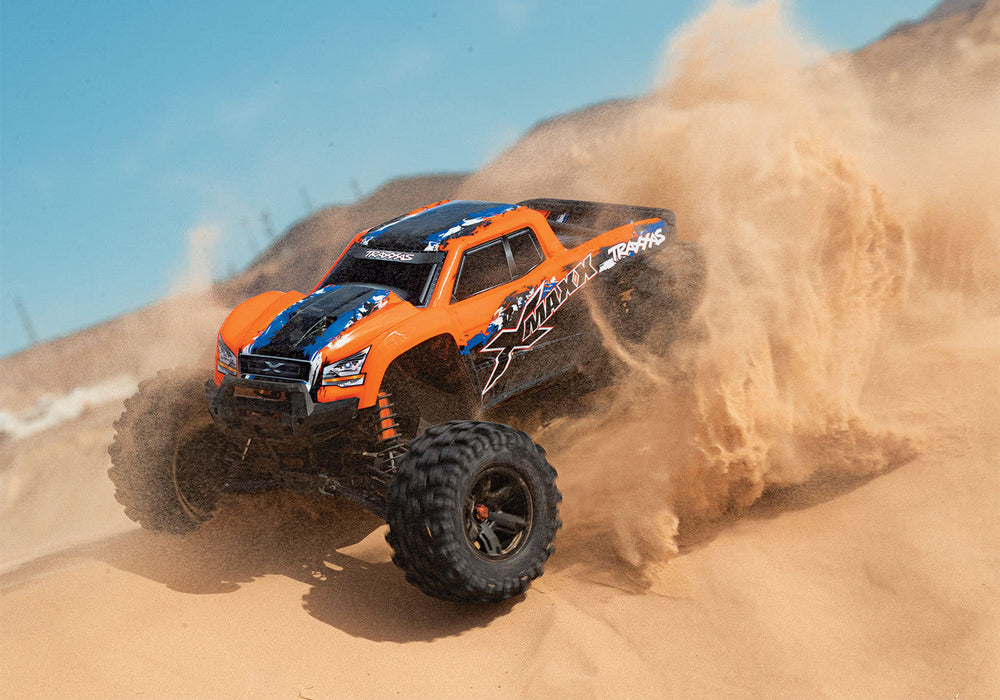 Traxxas X-Maxx 8S 4Wd Electric Monster Truck (Orange) W/2.4Ghz Tqi Radio & Tsm #Tra77086-4-Orngx