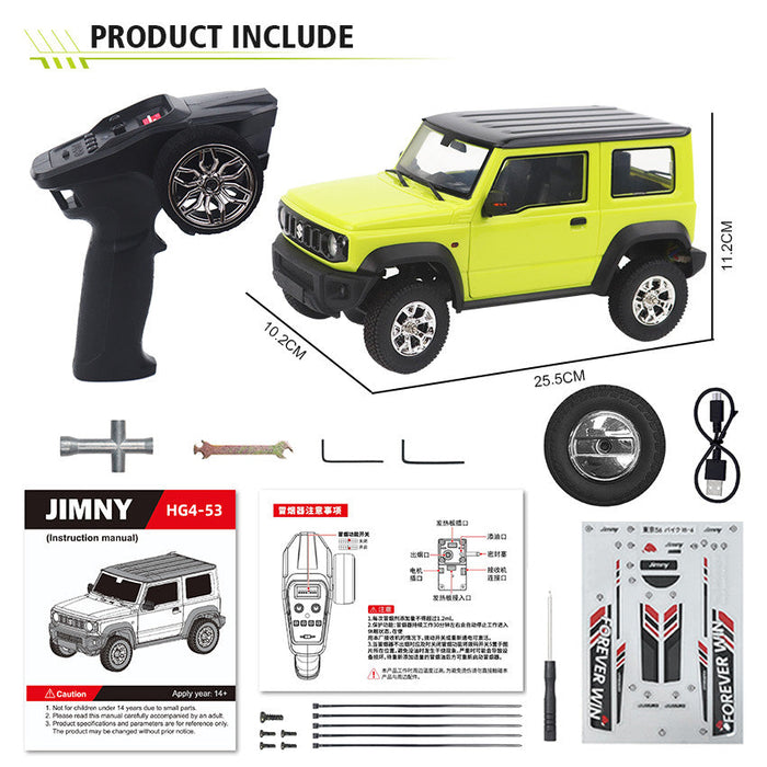 SUZUKI JIMNY HG4-210 RC CAR 1/16 4WD 2.4G LED LIGHT & TOWING HOOK OF THE TRAILER GREEN