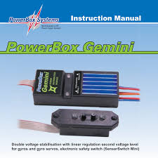 PowerBox Gemini JR w/ Sensor Switch