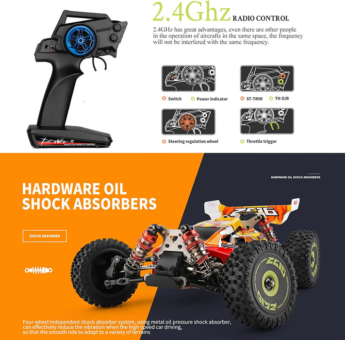 Wl Toys Rc Car 1:14Scale 4Wd Racing Model Series No.144010