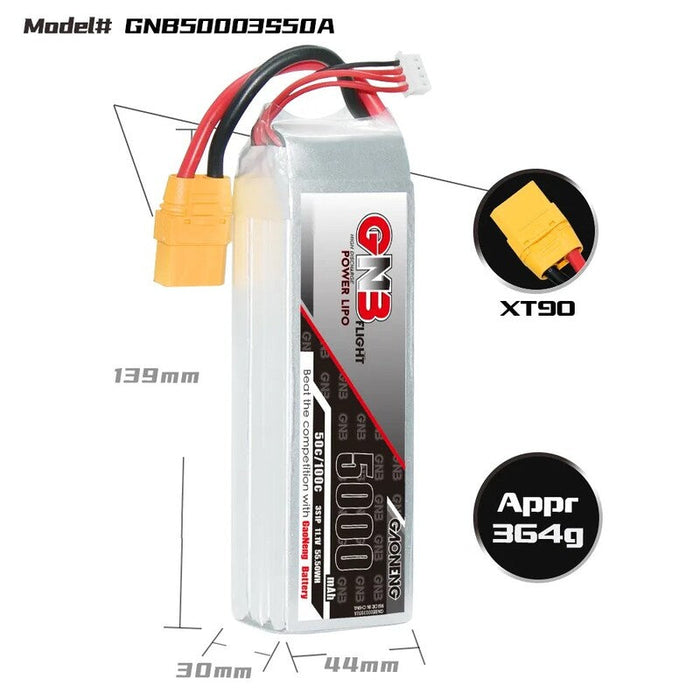 LIPO 11.1V 5000MAH 3S1P 50C GNB