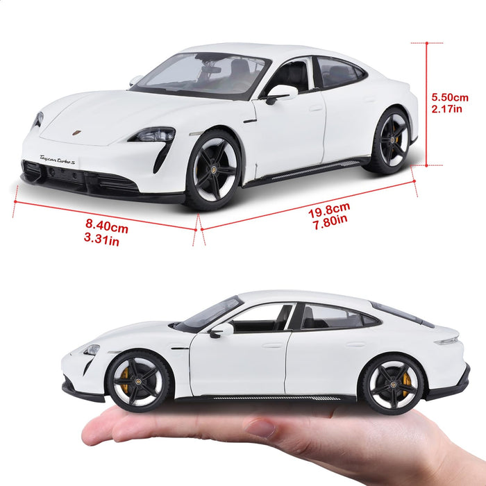 BBURAGO PORSCHE TAYCAN TURBO S 1/24 DIECAST 18-91098WHITE