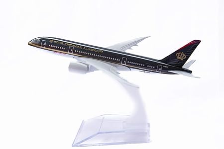 AIRPLANE DIECAST METAL ROYAL JORDANIAN BOEING 787 DREAM LINER 16CM