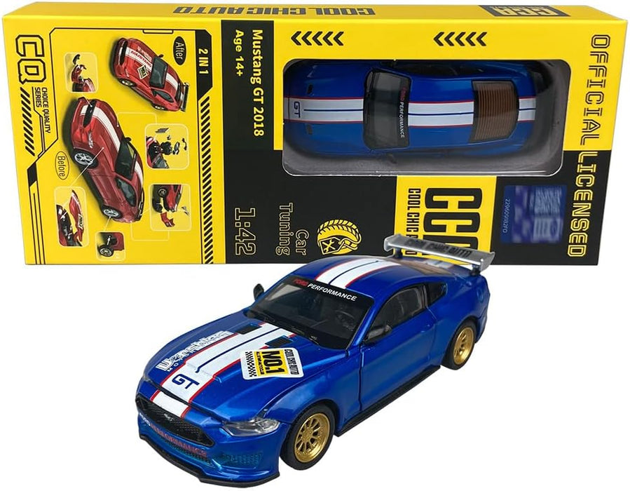 CCA FORD MUSTANG GT 2018 1:42 SCALE NO:67119 (BLUE)