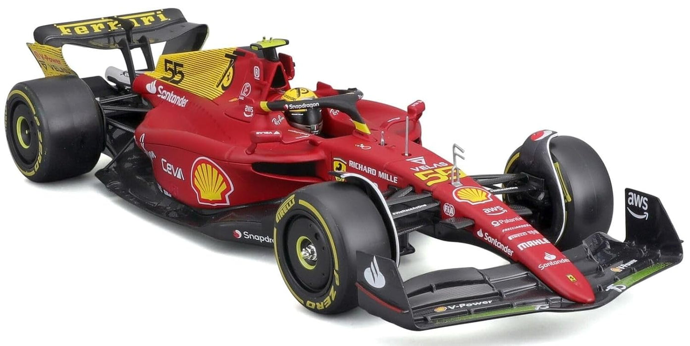 BBURAGO F1 FERRARI F1-75 - #55 CARLOS SAINZ 2022  1/24 SCALE 18-26806S