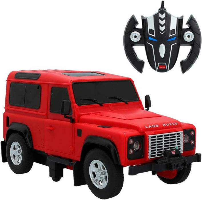 RASTAR LAND ROVER DEFENDER 76400 1/14 RC 2 IN 1 RS TRANSFORMABLE (RED)