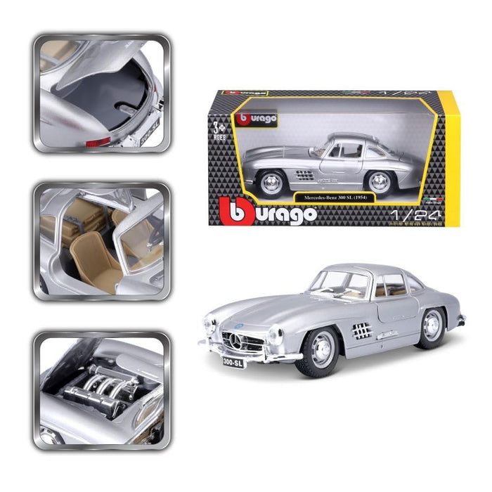 BBURAGO 18-92023S 1:24 1954 MERCEDES BENZ 300SL DIECAST MODEL