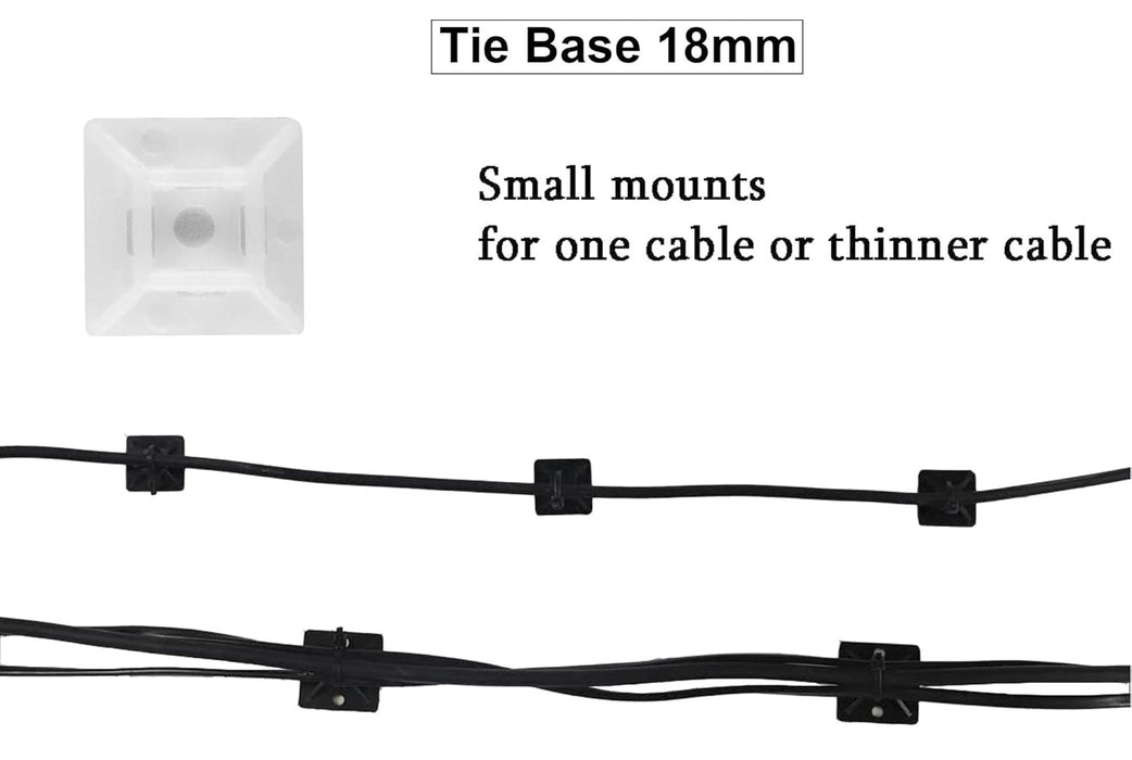 GILHOT TIEBASE SELF ADHESIVE ZIP CABLE TIE MOUNT FOR WIRE