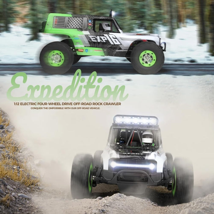 WLTOYS SPEED R/C 124006 RC Car 1:12 2.4G 4WD 40KM/H Off-Road RC CRAWLER RTR GREEN
