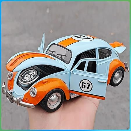 VINTAGE CAR 1:18 DIECAST MODEL SR-1812B PULL BACK METAL WITH OPENABLE DOORS