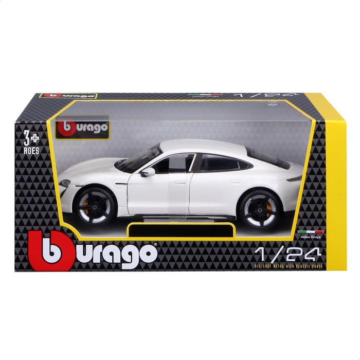 BBURAGO PORSCHE TAYCAN TURBO S 1/24 DIECAST 18-91098WHITE