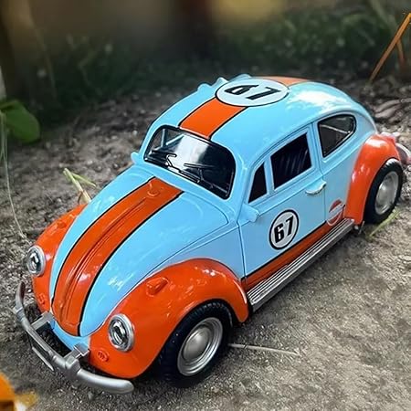 VINTAGE CAR 1:18 DIECAST MODEL SR-1812B PULL BACK METAL WITH OPENABLE DOORS