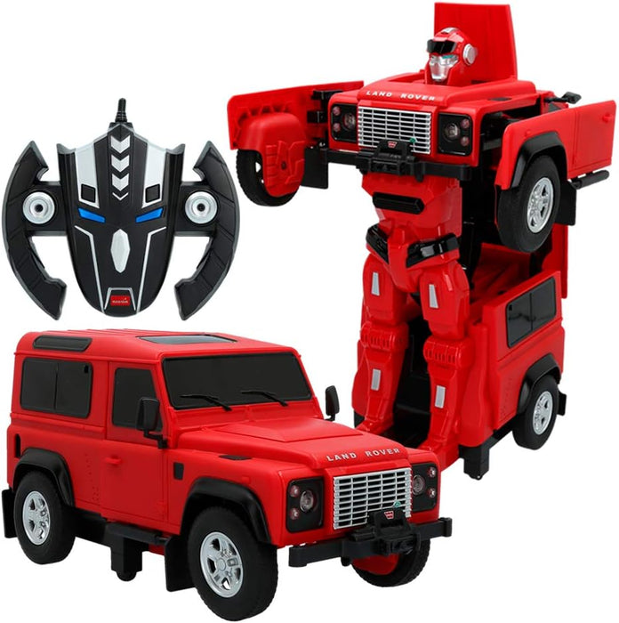 RASTAR LAND ROVER DEFENDER 76400 1/14 RC 2 IN 1 RS TRANSFORMABLE (RED)
