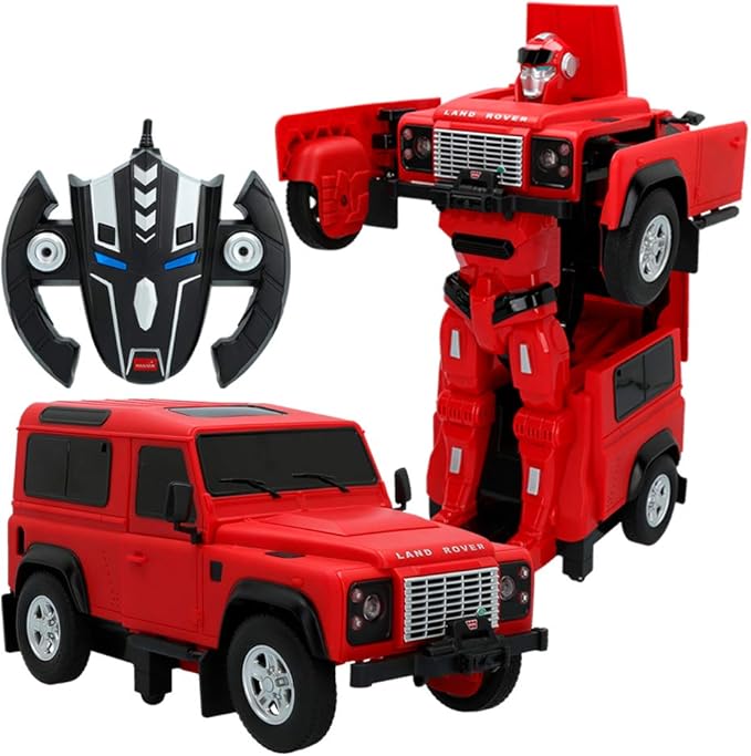 RASTAR LAND ROVER DEFENDER 76400 1/14 RC 2 IN 1 RS TRANSFORMABLE (RED)