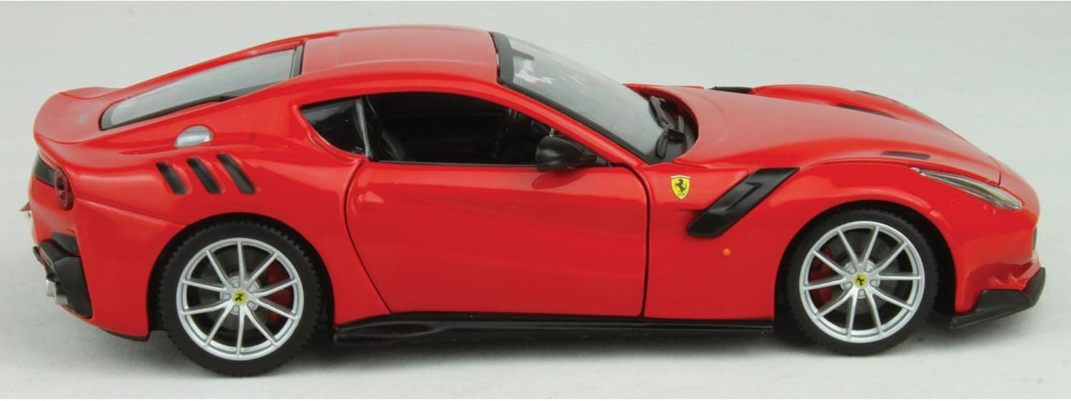 BBURAGO FERRARI F12 TDF, 1/64 SCALE DIECAST MODEL TOY CAR (RED)