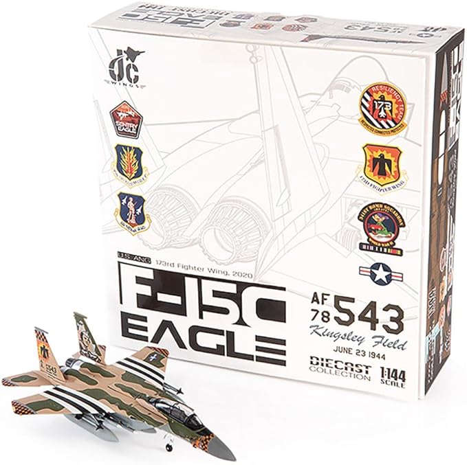 JC WING DIECAST AIRPLANE F-15C EAGLE US ANG FORCE SCALE 1/144