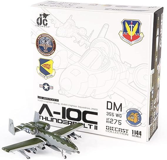 JC WING DIECAST AIRPLANE THUNDERBOLT US AIR FORCE A-10C 1/144