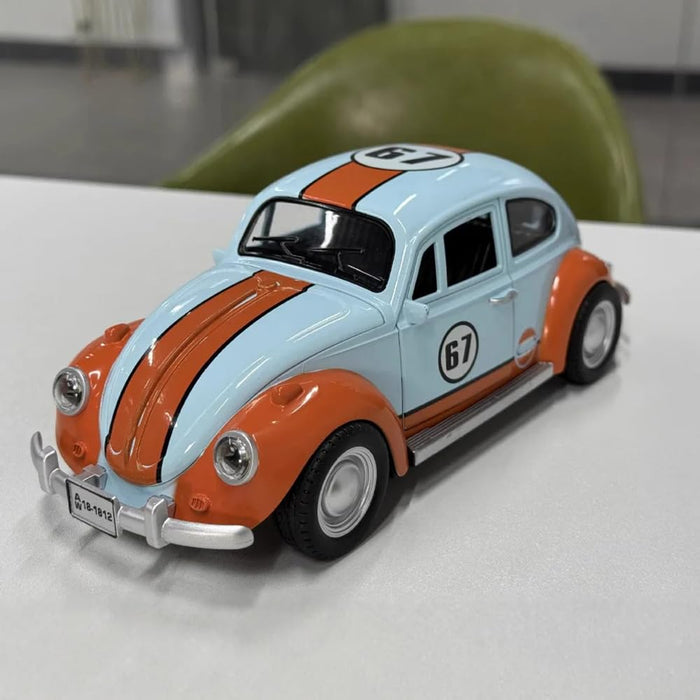 VINTAGE CAR 1:18 DIECAST MODEL SR-1812B PULL BACK METAL WITH OPENABLE DOORS
