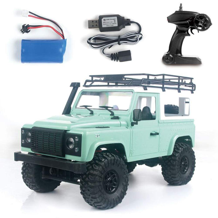 MN MODEL LAND ROVER MN-90 1/12 2.4G 4WD RC CRAWLER WITH FRONT LED LIGHT (CELADON GREEN)