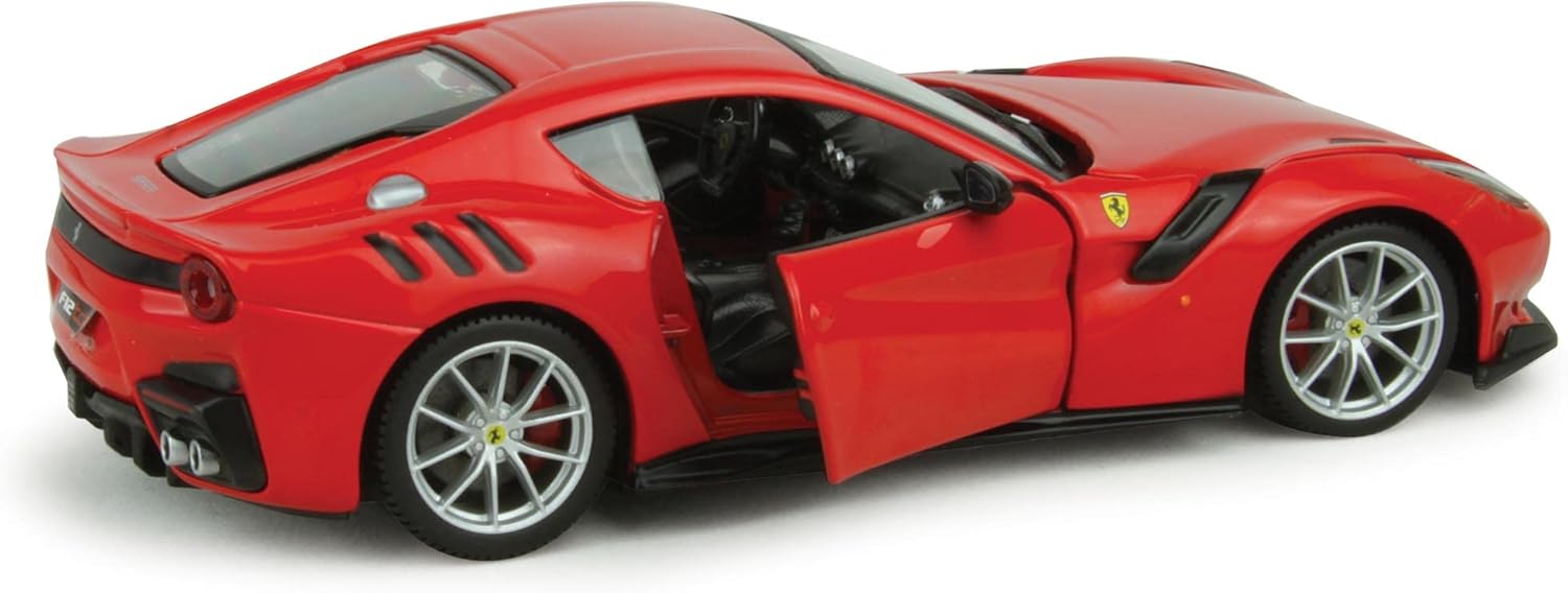 BBURAGO FERRARI F12 TDF, 1/64 SCALE DIECAST MODEL TOY CAR (RED)