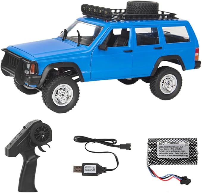 MN MODEL RC ROCK CRAWLER MN-78 1/12 2.4G 4WD WITH LED LIGHT(BLUE)