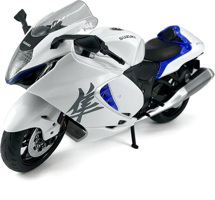 SUZUKI M6-3B 1/6 ALLOY MOTORCYCLE MODEL DIECAST BLUE & WHITE METAL VEHICLE
