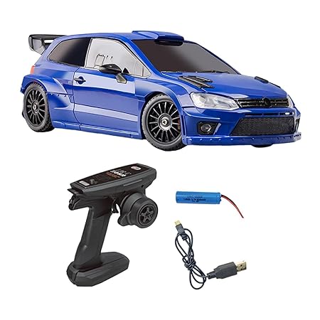 CRAZON RC LIGHT DRIFT CAR 333-PY24161B 1/28 DRIFT RACING/BUILT TO LAST ALL WHEATHER FUN BLUE
