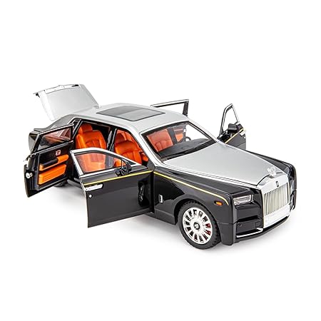 ROLLS-ROYCE DIECAST CAR MODEL 1:18 PULL BACK CZ1802 METAL WITH OPENABLE DOORS SOUND & LIGHT