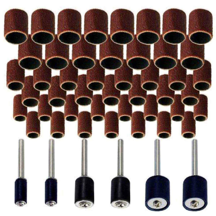 ING 51PCS SANDDRUM SET FOR DREMEL & ALL OTHER ROTARY TOOLS WITH 51 REPLACEABLE SANDBANDS & 6 RUBBER DRUM MANDRELS
