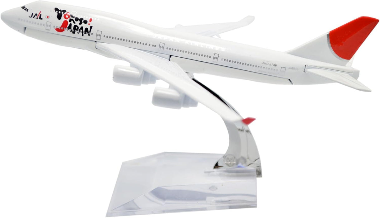 AIRPLANE DIECAST METAL  JAL  B747  16CM MODEL