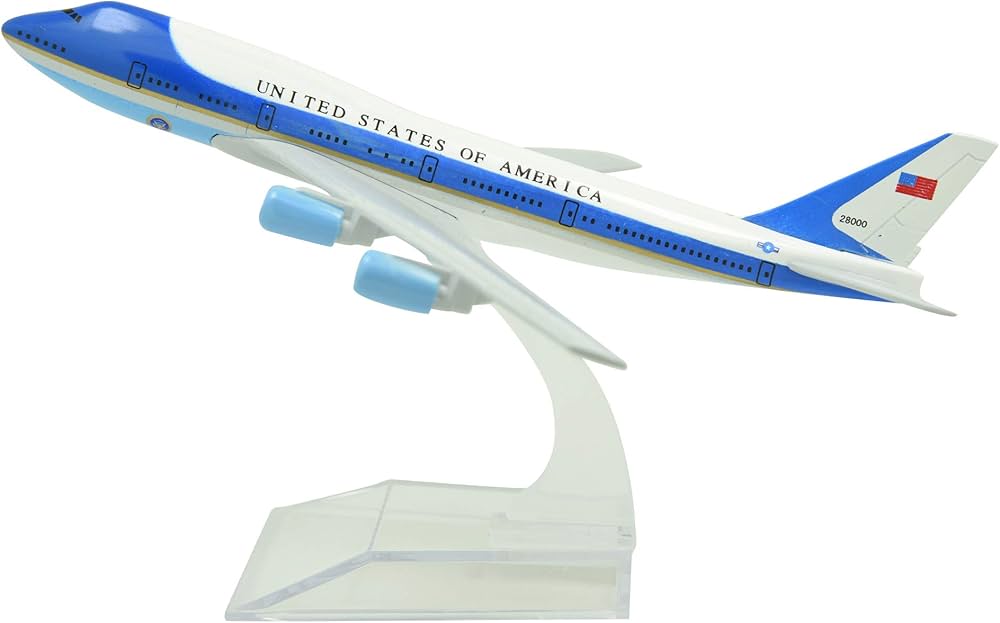 AIRPLANE DIECAST METAL USA AIR FORCE ONE B747 16CM MODEL