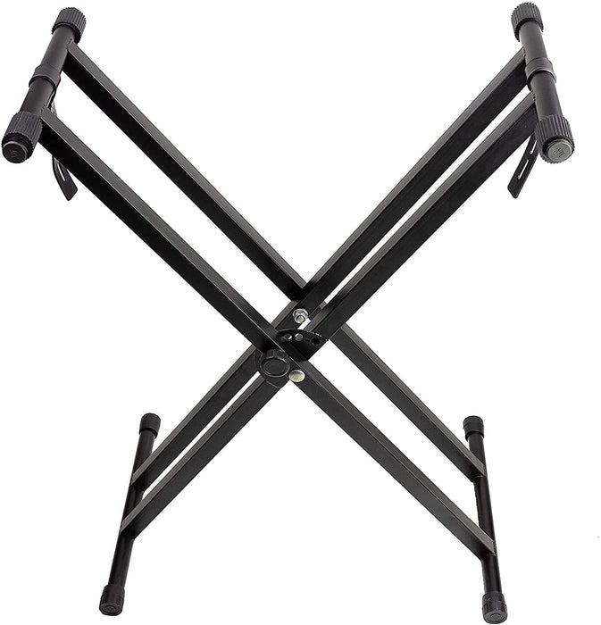 KADENCE KEYBOARD STAND HEAVY-DUTY, DOUBLE-X, ADJUSTABLE  STAND WITH LOCKING STRAPS