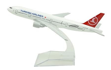 AIRPLANE DIECAST METAL TURKISH AIRLINE BOEING 777  16CM