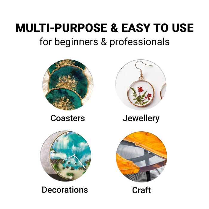TRENDIKRAFT 2:1 CRYSTAL CLEAR EPOXY RESIN ART KIT WITH LIQUID HARDENER RAISINS ART & CRAFT
