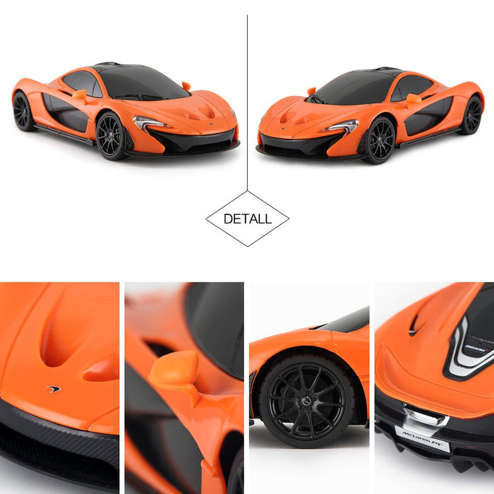 RASTAR MCLAREN SENNA 96700 RC CAR 1/24 SCALE (ORANGE & BLACK)
