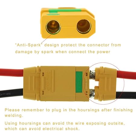 AMASS XT90S ANTI SPARK CONNECTOR WITH HOUSING-MALE & FEMALE(1 Pair)