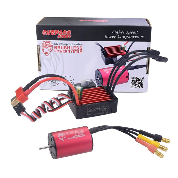SURPASS HOBBY WATERPROOF 2030 BRUSHLESS MOTOR RED & AMP ;BLACK (4500 KV)