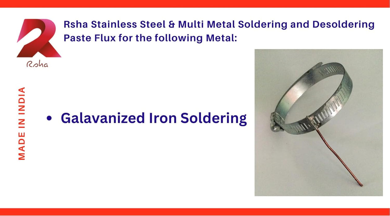 RSHA STAINLESS STEEL & MULTI METALS SOLDERING PASTE FLUX FOR SOLDERING AND DESOLDERING - 1 PACK 25 GM.