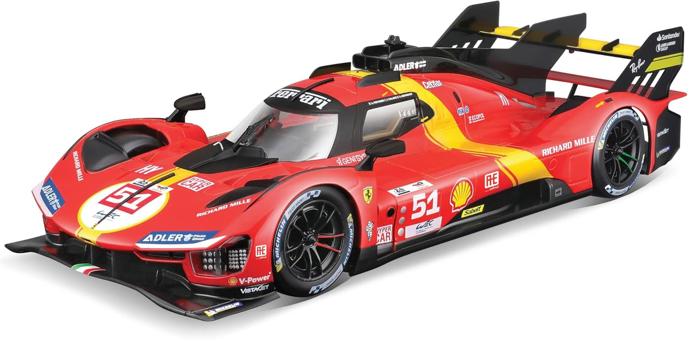 BBURAGO 2023 FERRARI 499P 3.0L TURBO V6 - WINNER LE MANS 1:18 SCALE #18-16301