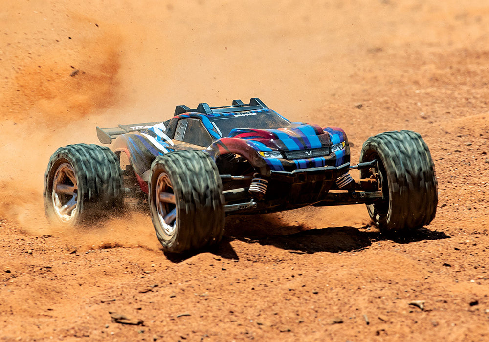 Traxxas Rustler 4X4 Vxl 1/10 Scale Brushless Truck Blue 67076-4