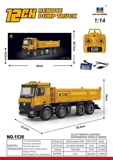 HUINA 1536 1:14 DUMP TRUCK