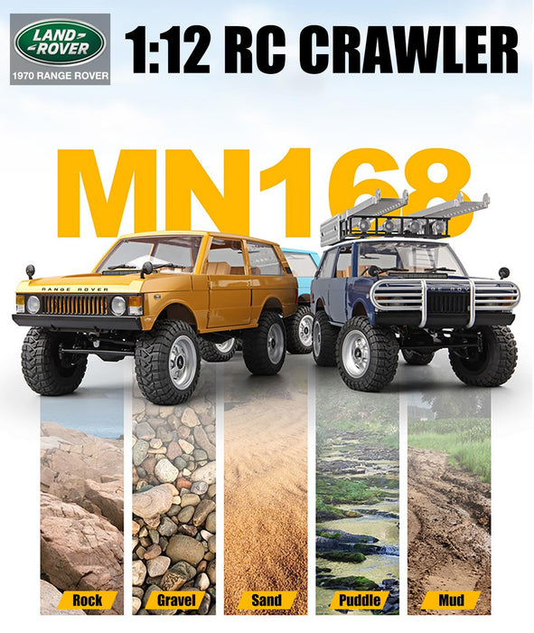 MN MODEL LAND ROVER RANGE ROVER1970 MN168 1/12 2.4G RC ROCK CRAWLER (SKY BLUE)