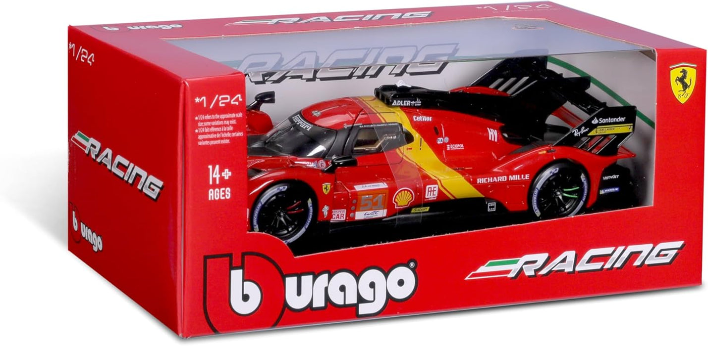 BBURAGO FERRARI RACING 499P LE MANS HYPERCAR-1:24 SCALE B18-26309